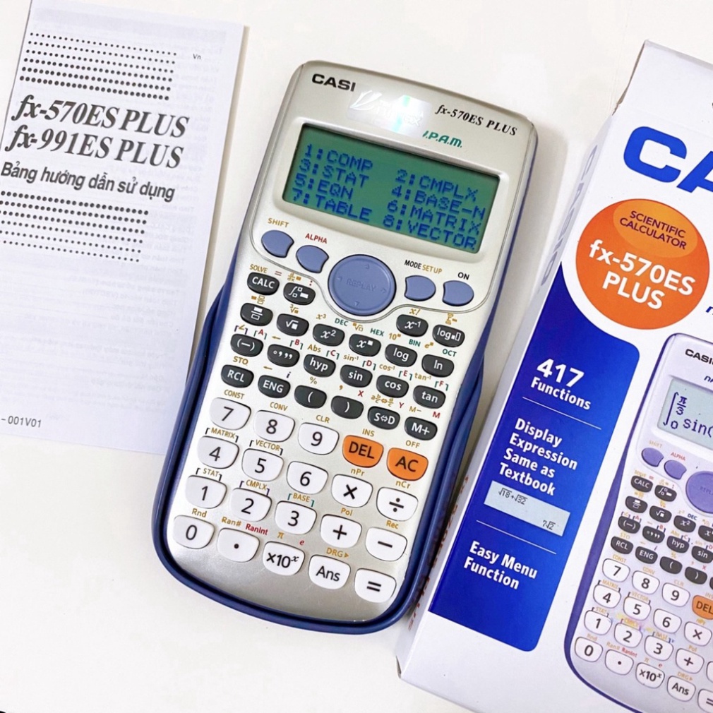 Máy Tính CASIO FX 570ES Plus Máy Tính Học Sinh Giá Rẻ - Được Mang Vào Phòng Thi - Hàng Thái Bảo Hành 24 Tháng