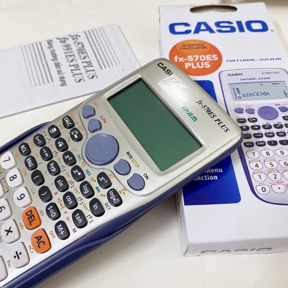 Máy Tính CASIO FX 570ES Plus Máy Tính Học Sinh Giá Rẻ - Được Mang Vào Phòng Thi - Hàng Thái Bảo Hành 24 Tháng