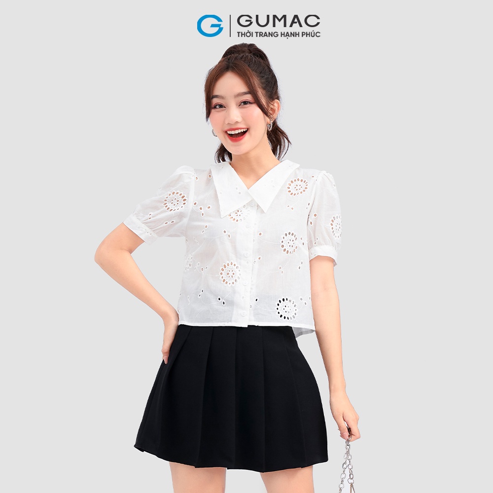 Chân váy A xếp ly thời trang GUMAC VC12051