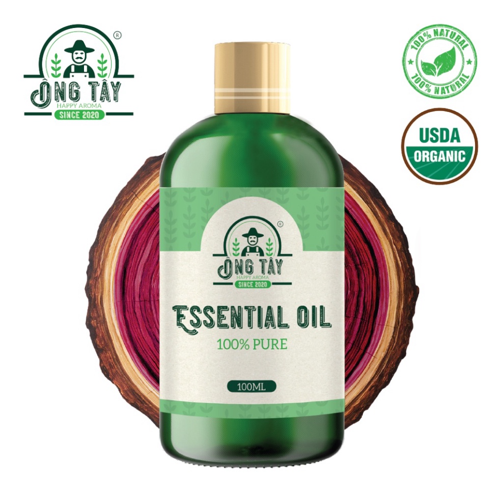 Tinh dầu hữu cơ Organic Gỗ Hồng ÔNG TÂY 100ml sỉ ib