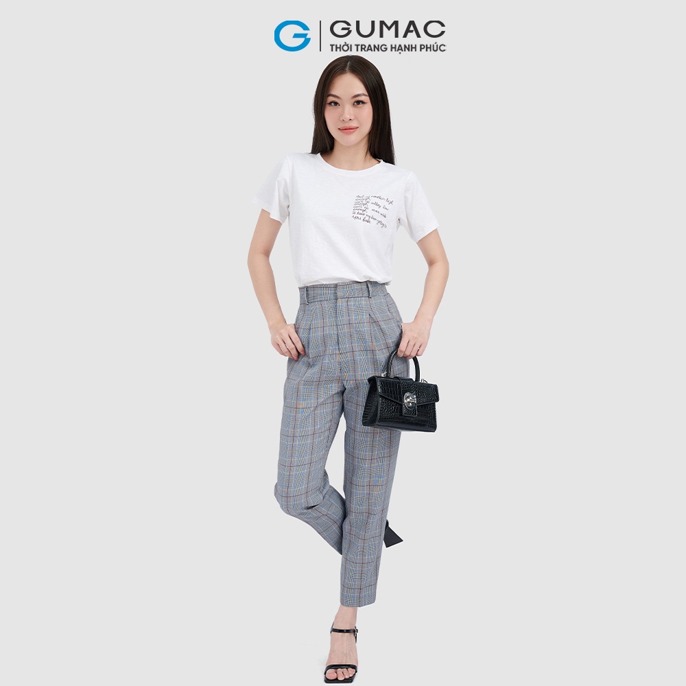 Quần baggy caro thời trang GUMAC QC10069