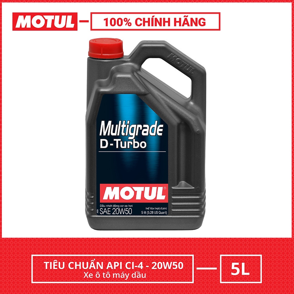 Dầu nhớt xe ô tô máy dầu MULTIGRADE D-TURBO 20W50 5L