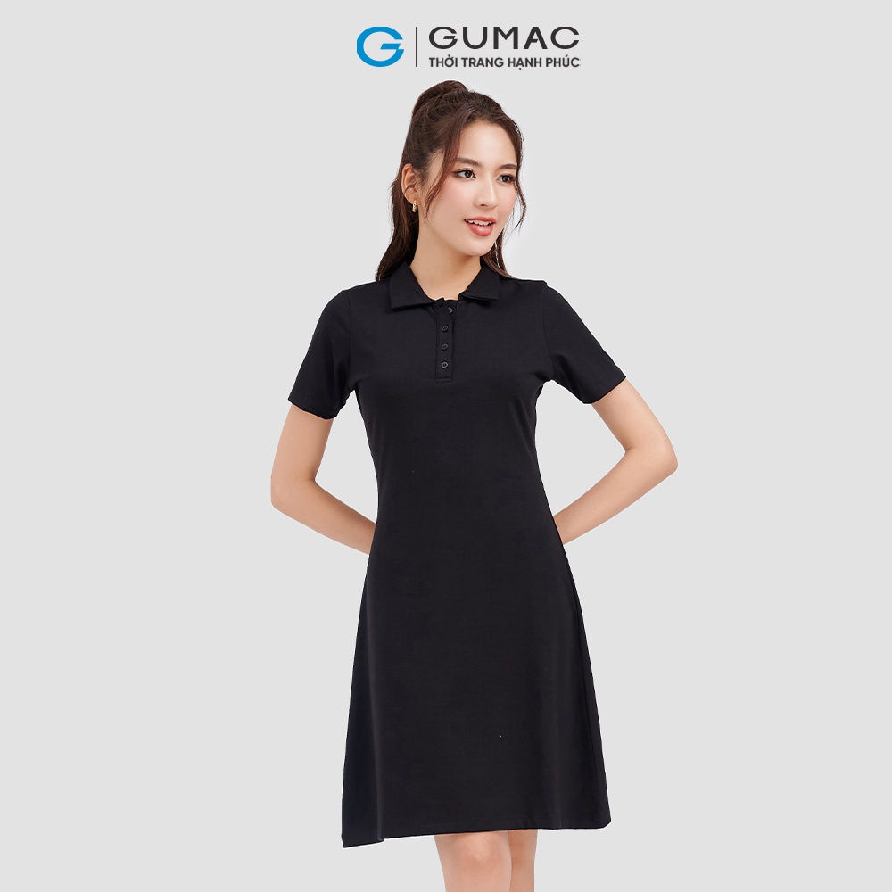 Đầm polo thời trang GUMAC dáng A DC09027