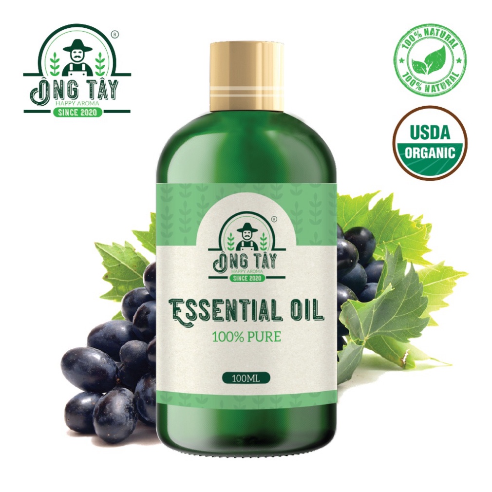 Tinh dầu hữu cơ Organic Nho ÔNG TÂY mẫu thử 100ml. sỉ ib