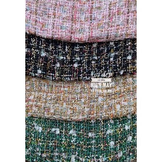 Vải đẹp dạ tweed may áo, vest, đồ thu đông
