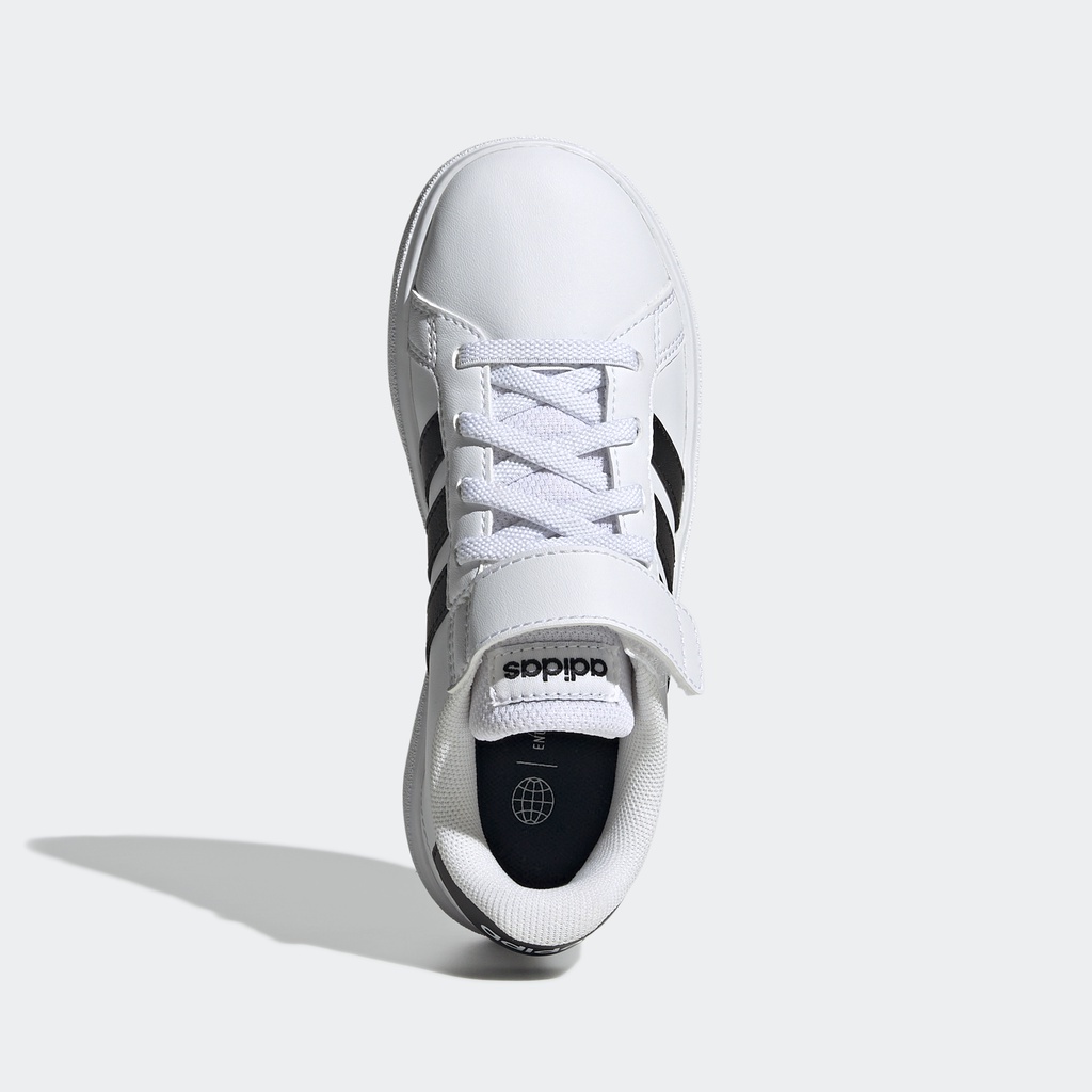 Adidas Quần vợt Giày Grand Court Có Quai Dán Và Dây Co Giãn Trẻ em trắng GW6521