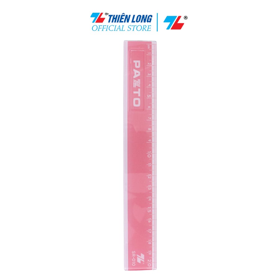 Thước nhựa thẳng màu Pastel dài 20 cm Thiên Long Pazto SR-010