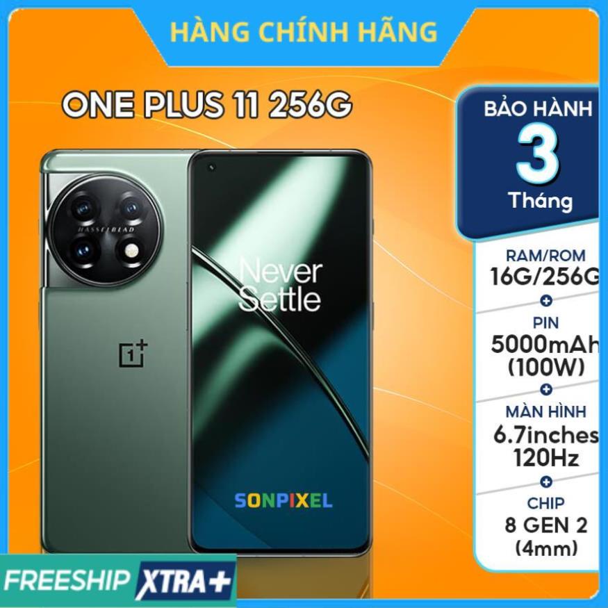 Điện Thoại OnePlus 11 Chip Snapdragon 8 Gen 2, Ram 16GB/256GB máy chiến game [tặng ốp lưng,kính cường lực]