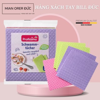 Set 5 khăn lau bọt biển đa năng Profissimo- hàng nội địa Đức