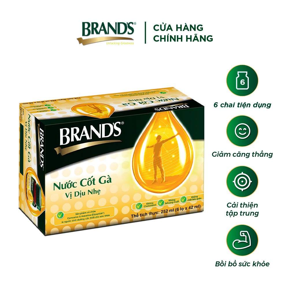 Nước cốt gà BRAND'S Vị Dịu Nhẹ (42 ml x 6 lọ)