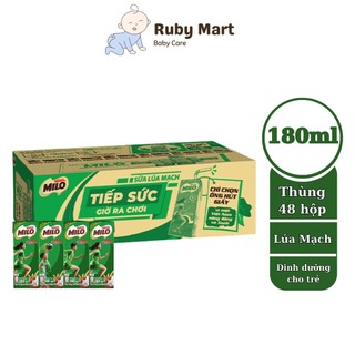 Thùng 48 hộp sữa lúa mạch nestlé milo 180ml/hộp