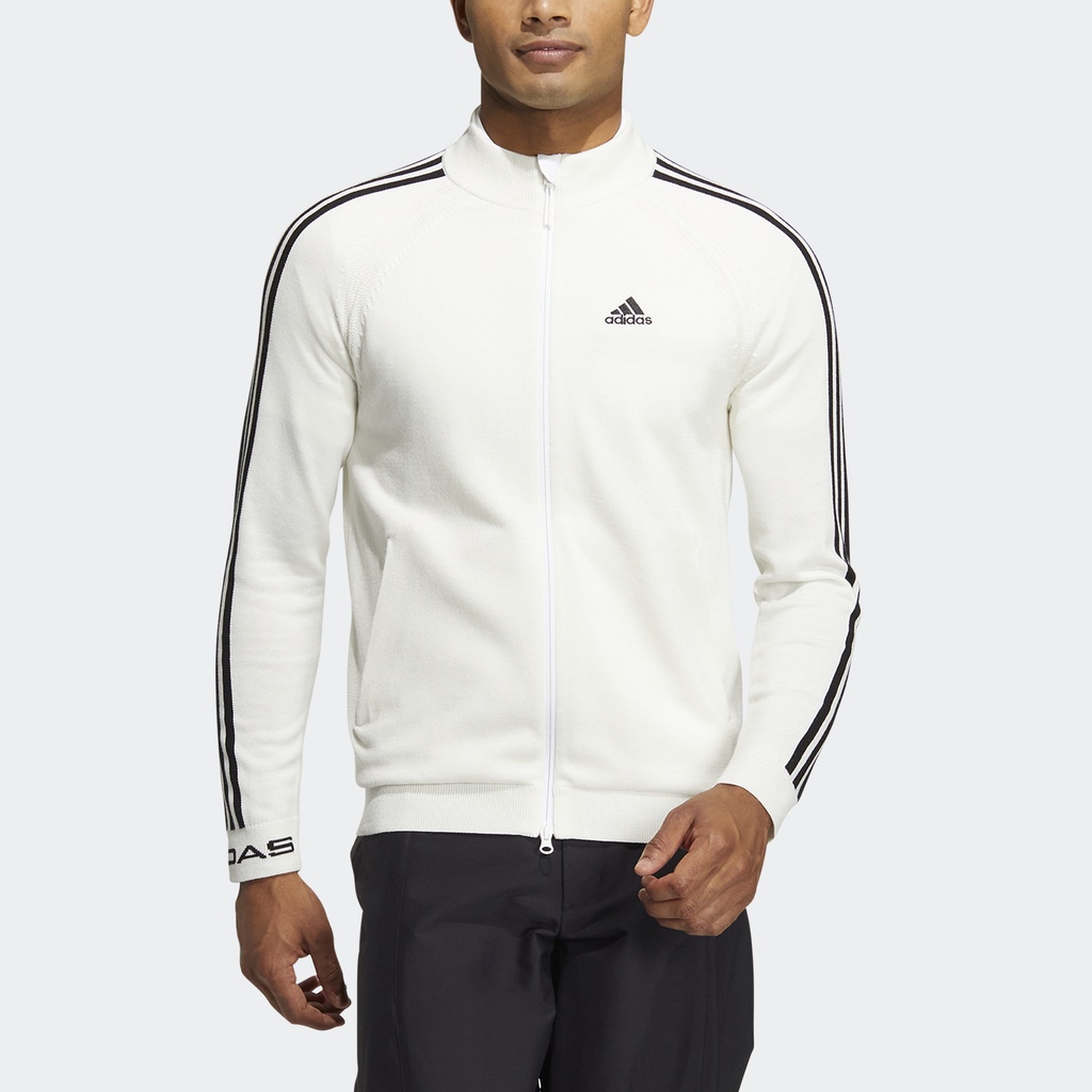 Adidas Đánh gôn Áo Len Dài Tay 3 Sọc Nam trắng HP1993