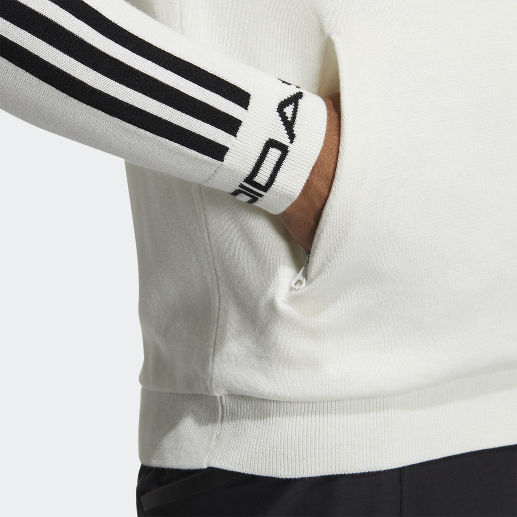 Adidas Đánh gôn Áo Len Dài Tay 3 Sọc Nam trắng HP1993