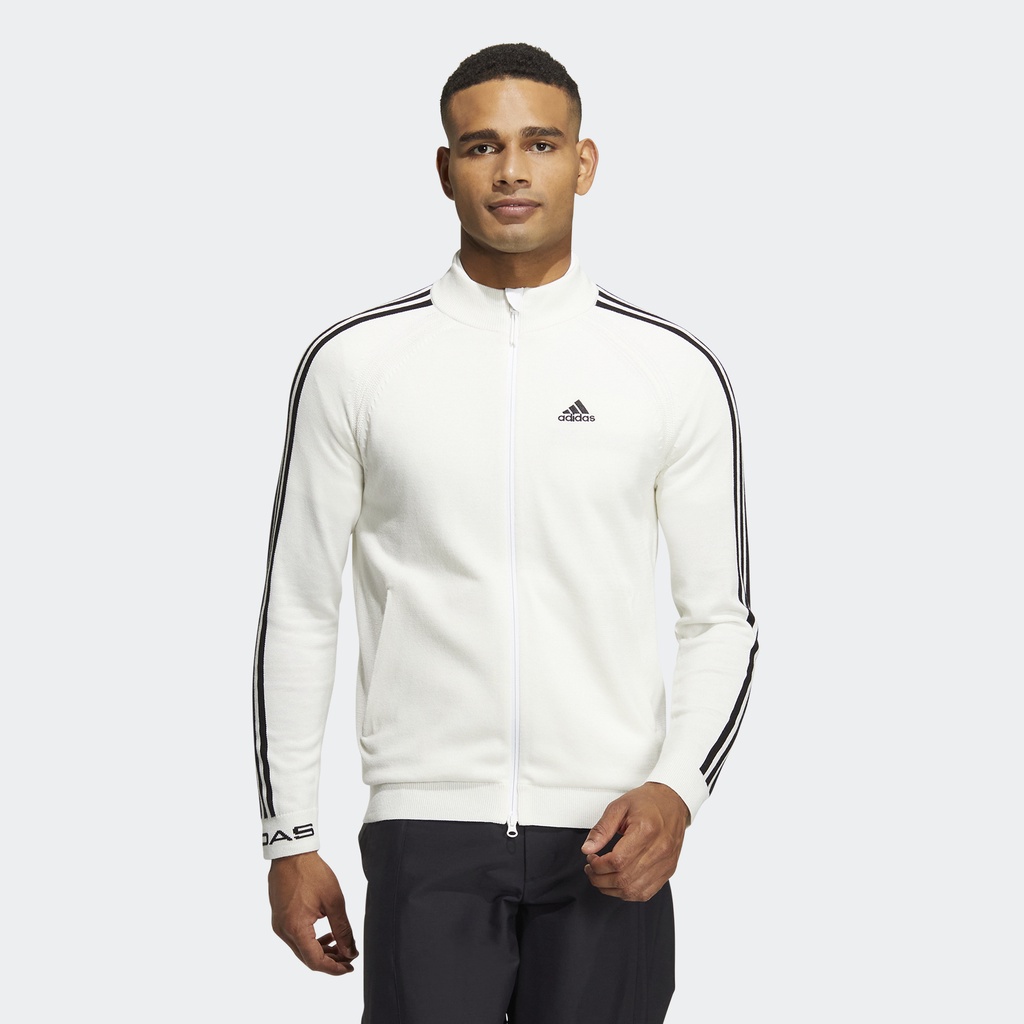 Adidas Đánh gôn Áo Len Dài Tay 3 Sọc Nam trắng HP1993