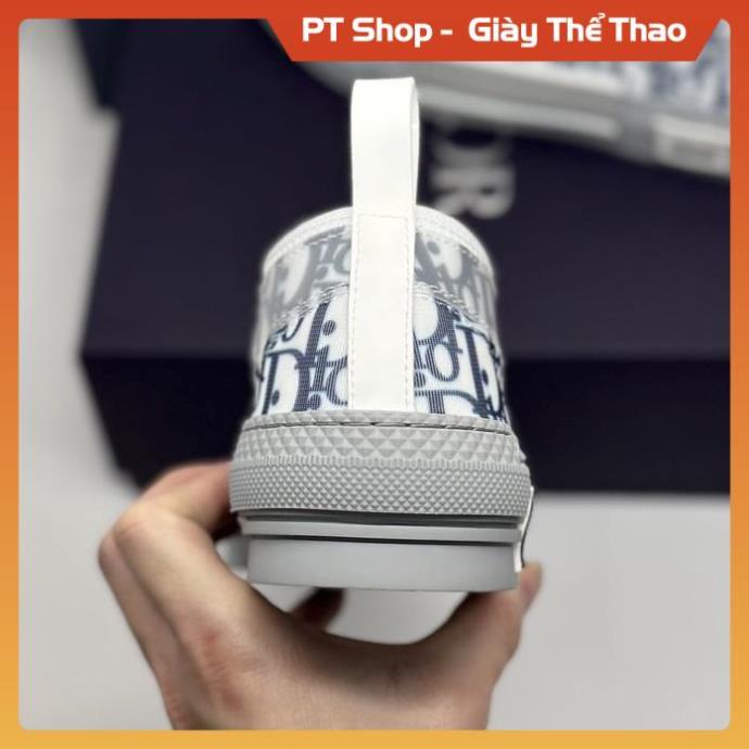 Giày Thể Thao Dior B23 Low Xám Xanh Hàng Cao Cấp Full Box,  Giày Sneaker Nam Nữ Dior B23 Họa Tiết Monogram PT Shop