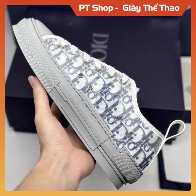 Giày Thể Thao Dior B23 Low Xám Xanh Hàng Cao Cấp Full Box,  Giày Sneaker Nam Nữ Dior B23 Họa Tiết Monogram PT Shop