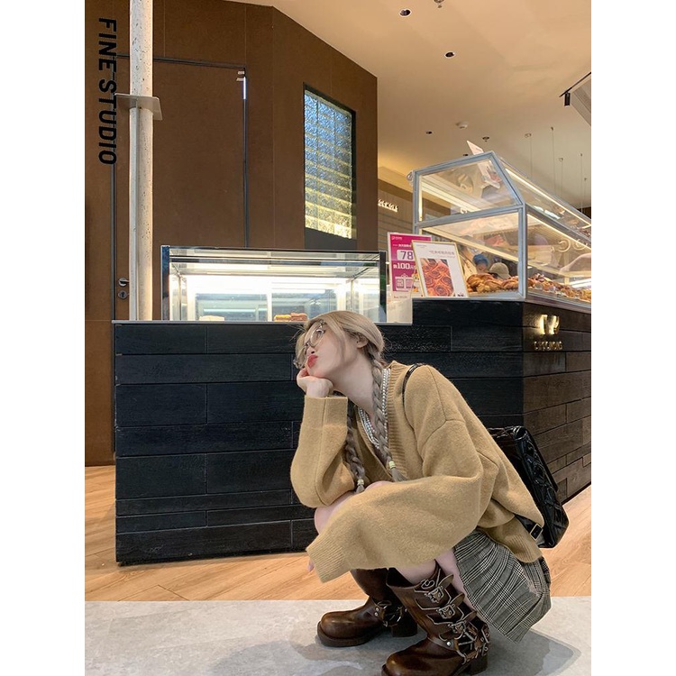 Áo Khoác cardigan Dệt Kim Màu Đen Phong Cách Hàn Quốc Thời Trang Mùa Thu Cho Nữ