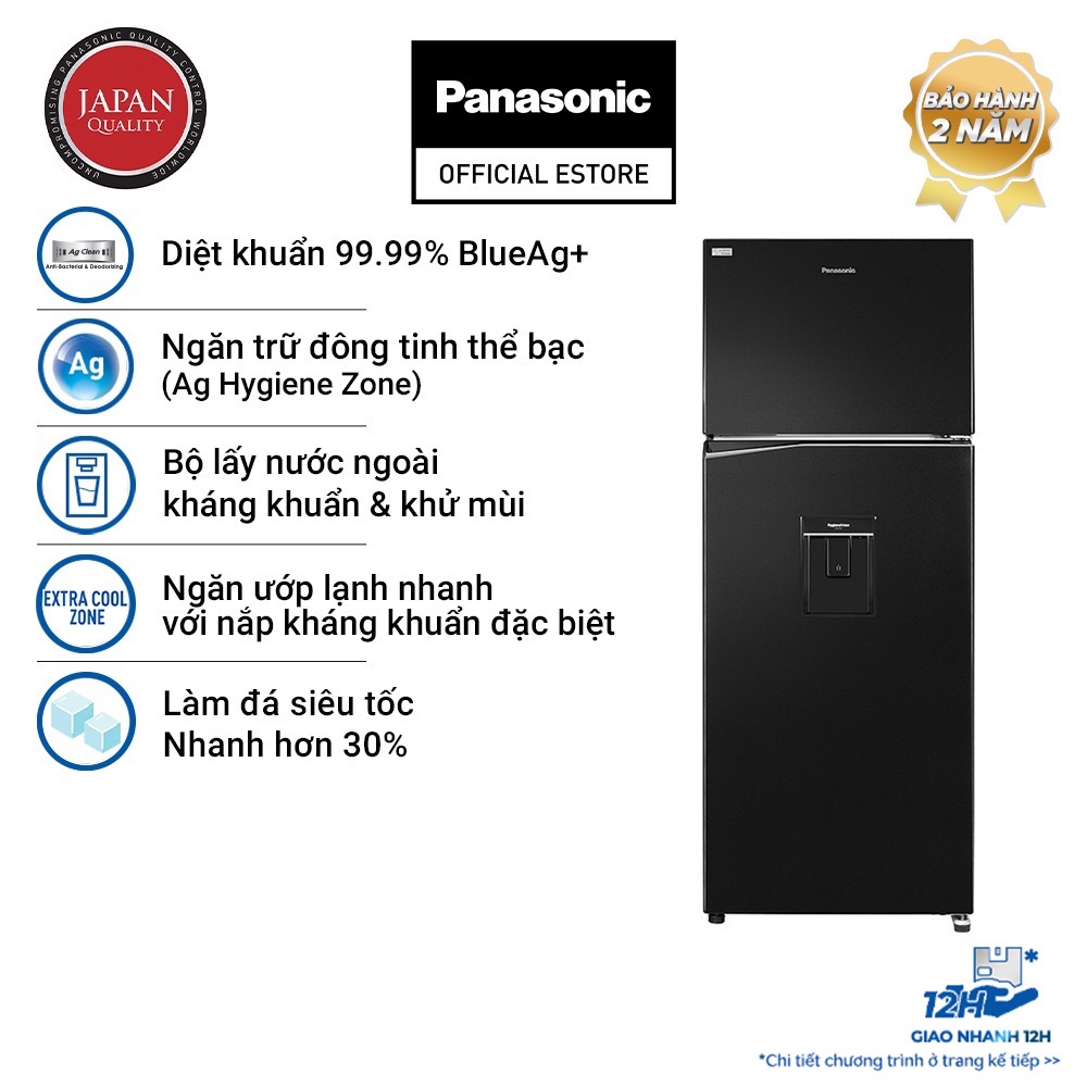 Tủ lạnh Panasonic 326 lít NR-TL351GPKV - Lấy nước ngoài - Làm đá siêu tốc