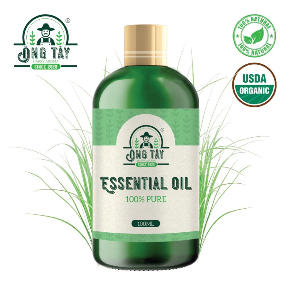 Tinh dầu hữu cơ Organic Sả Hoa Hồng ÔNG TÂY 100ml sỉ ib