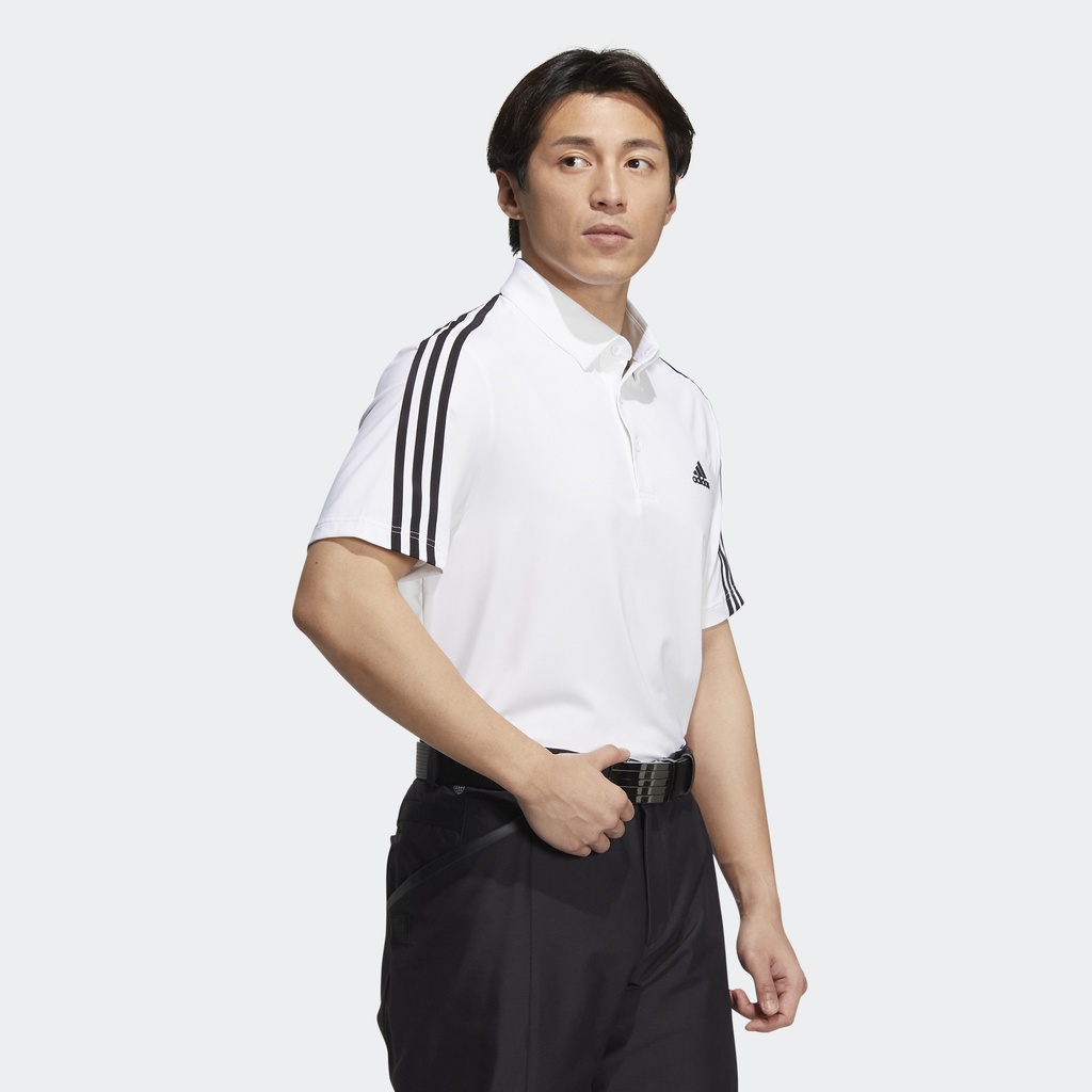 Adidas Đánh gôn Áo Polo 3 Sọc AEROREADY Nam trắng HG8266