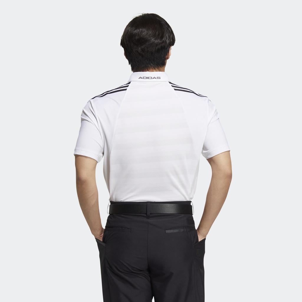 Adidas Đánh gôn Áo Polo 3 Sọc AEROREADY Nam trắng HG8266
