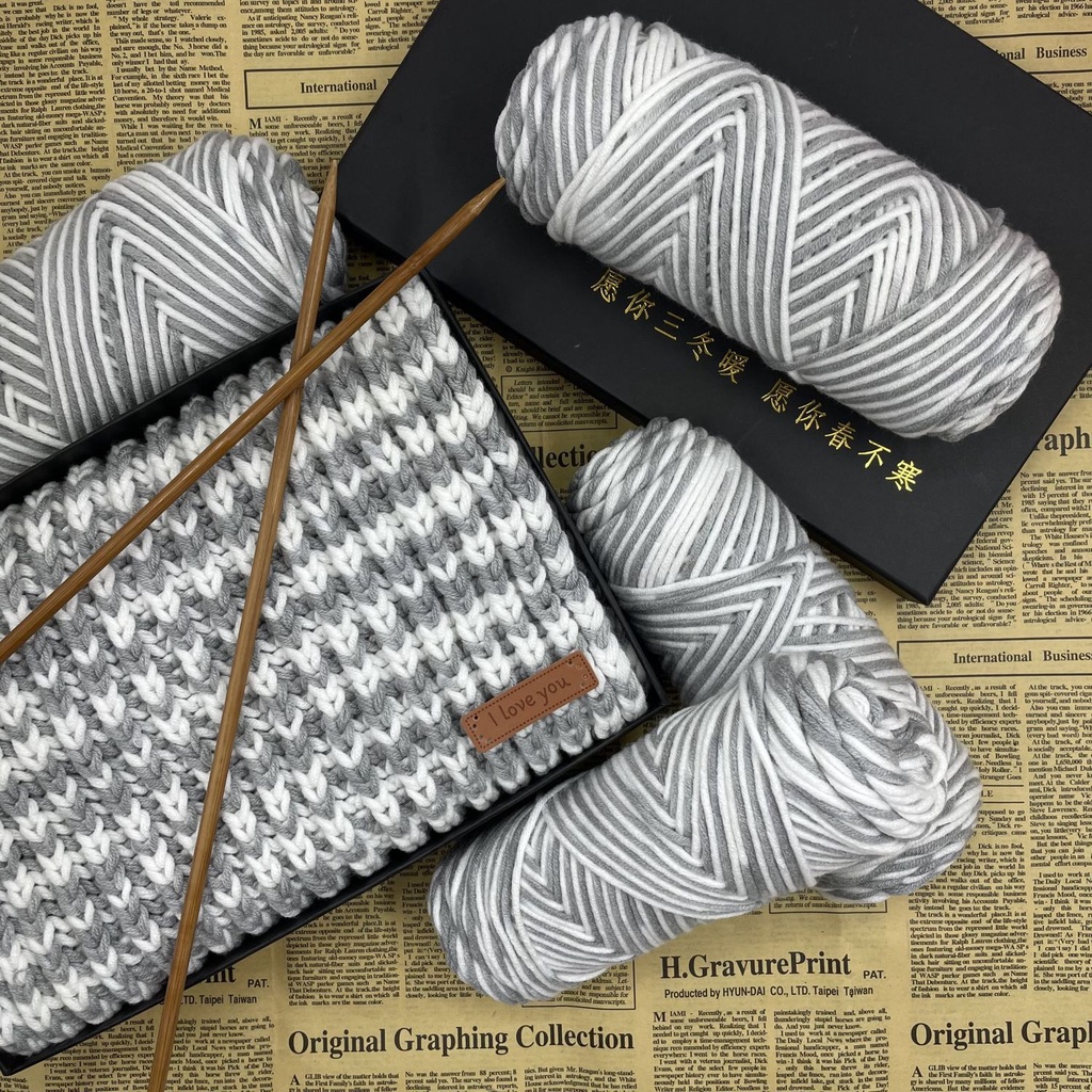 Cuộn Len cotton Dệt Tay Dày Dặn Dùng Làm Quà Tặng diy