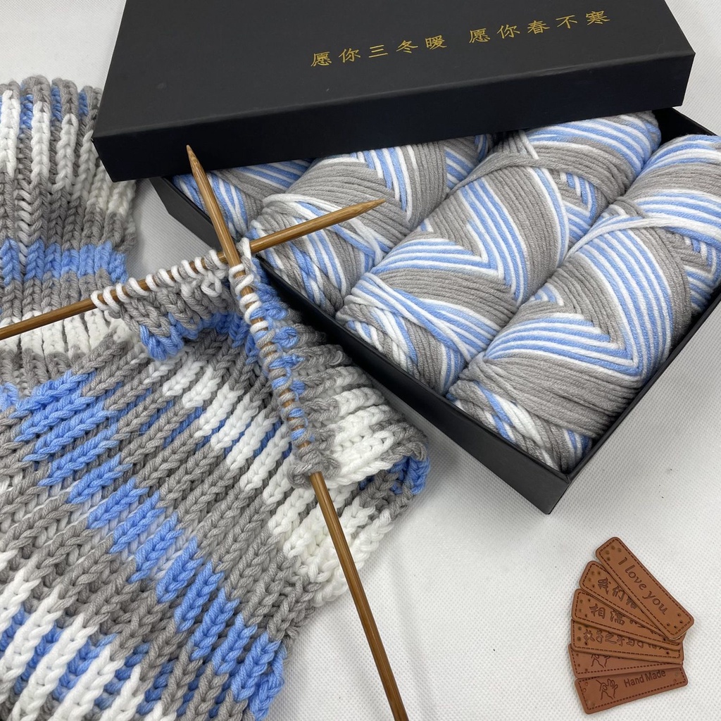 Cuộn Len cotton Dệt Tay Dày Dặn Dùng Làm Quà Tặng diy