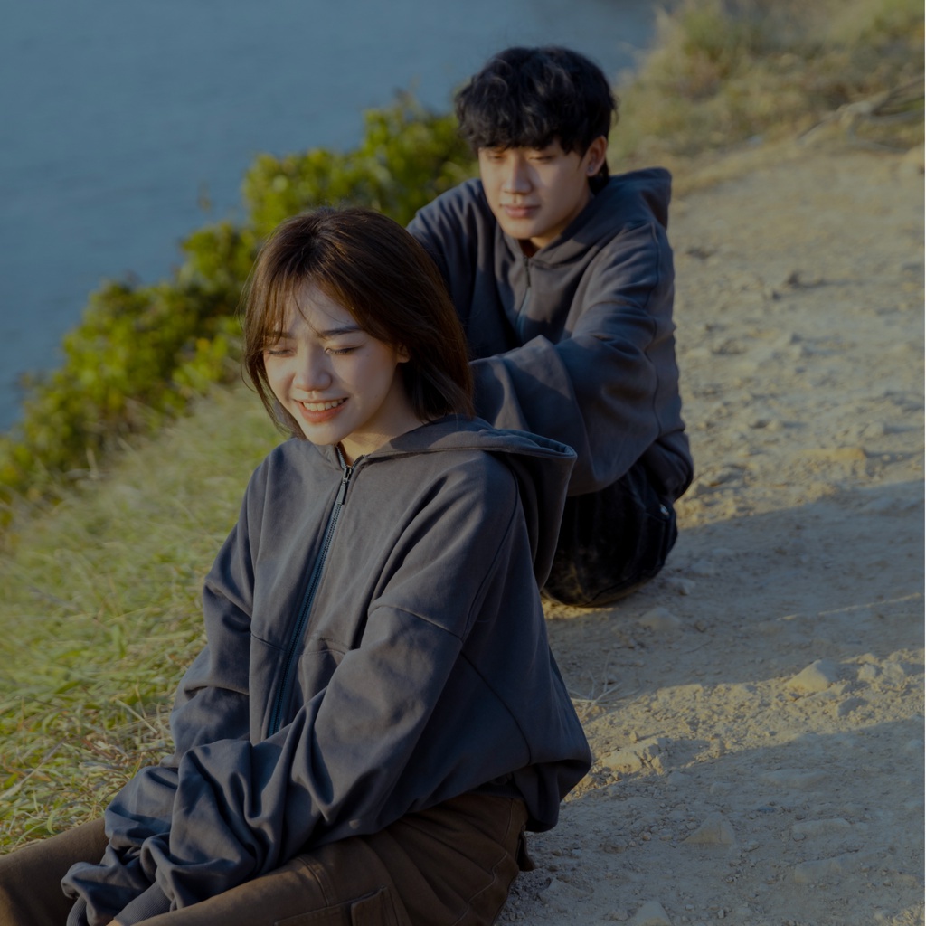 ÁO HOODIE FULLZIP BOXY SOUSTATE "LOVE"