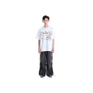 Áo Thun Oversize SOUSTATE "Sketch Plan" (Trắng)