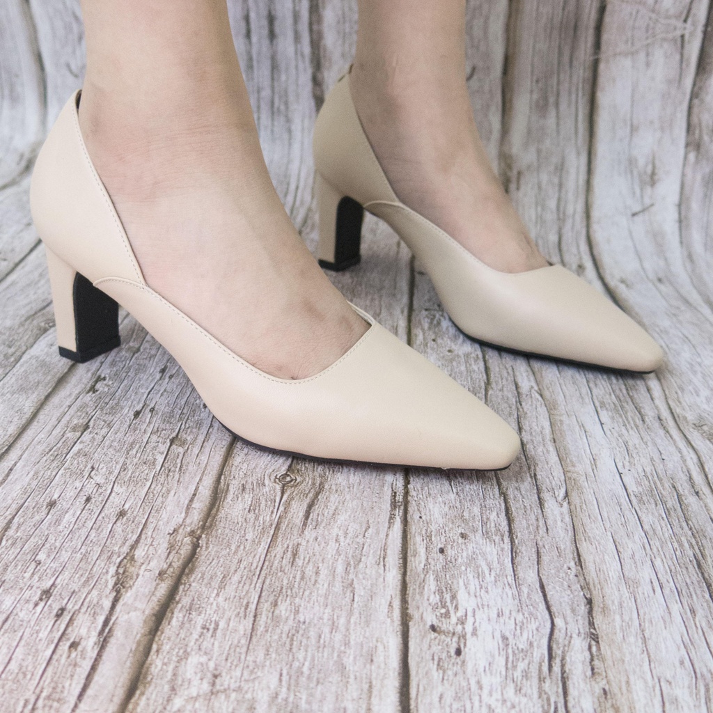 Cao gót da thật công sở