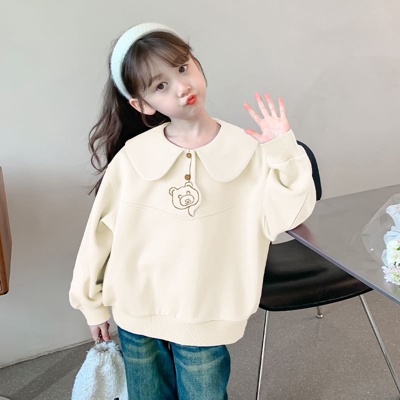 Áo Thun polo Tay Dài Thời Trang Xuân Thu 2023 Dành Cho Bé Gái