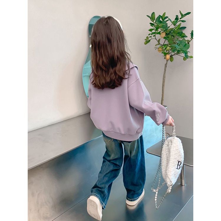 Áo Thun polo Tay Dài Thời Trang Xuân Thu 2023 Dành Cho Bé Gái