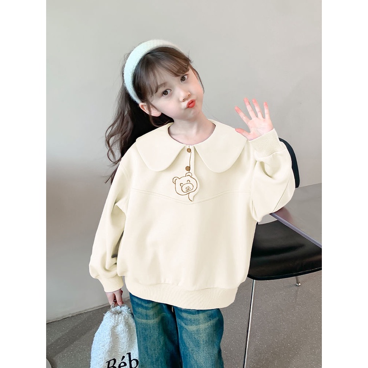 Áo Thun polo Tay Dài Thời Trang Xuân Thu 2023 Dành Cho Bé Gái