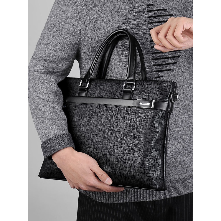 Cặp sách giáo viên Túi Xách Da Mềm Cỡ Lớn Đựng Máy Tính Khổ a4 Phong Cách Doanh Nhân Cho Nam