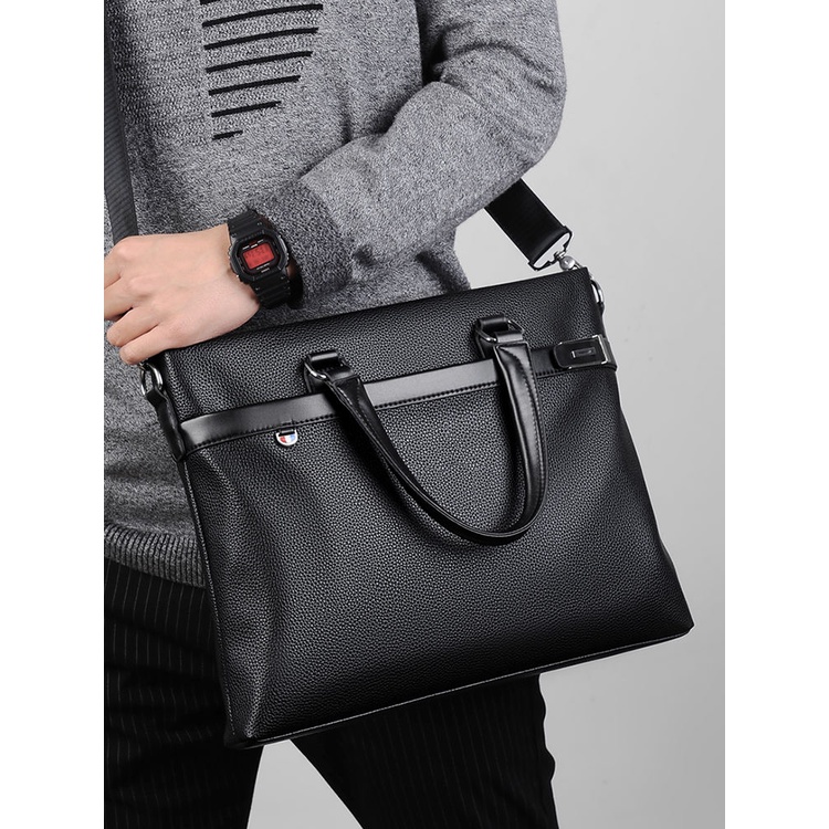 Cặp sách giáo viên Túi Xách Da Mềm Cỡ Lớn Đựng Máy Tính Khổ a4 Phong Cách Doanh Nhân Cho Nam