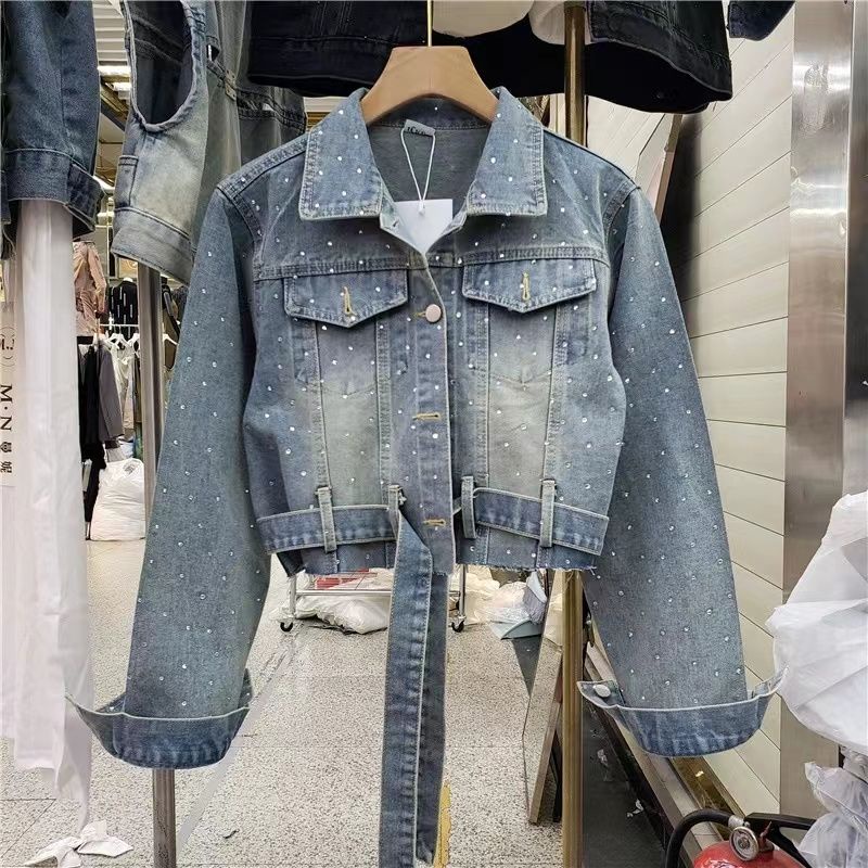 Hàng Châu Âu Áo Khoác denim Cao Cấp Phong Cách Mới Mùa Thu 2023