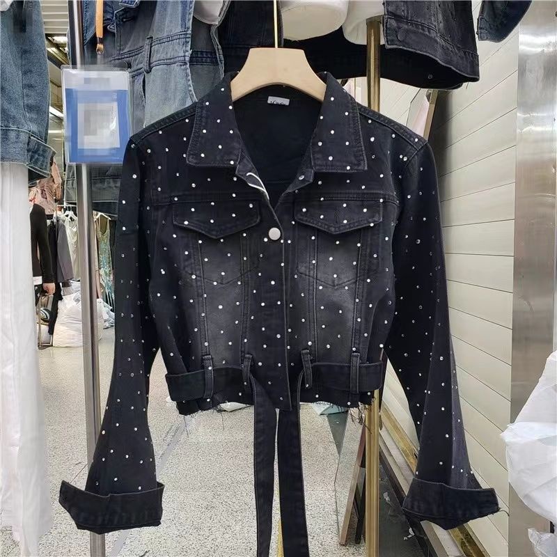 Hàng Châu Âu Áo Khoác denim Cao Cấp Phong Cách Mới Mùa Thu 2023