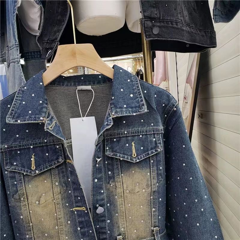 Hàng Châu Âu Áo Khoác denim Cao Cấp Phong Cách Mới Mùa Thu 2023