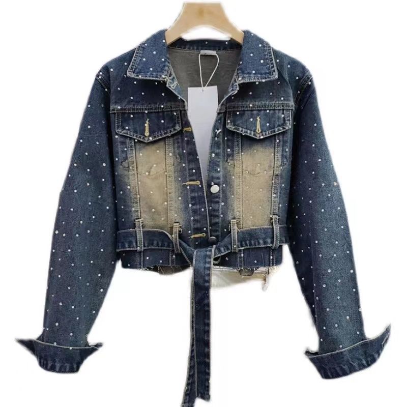 Hàng Châu Âu Áo Khoác denim Cao Cấp Phong Cách Mới Mùa Thu 2023