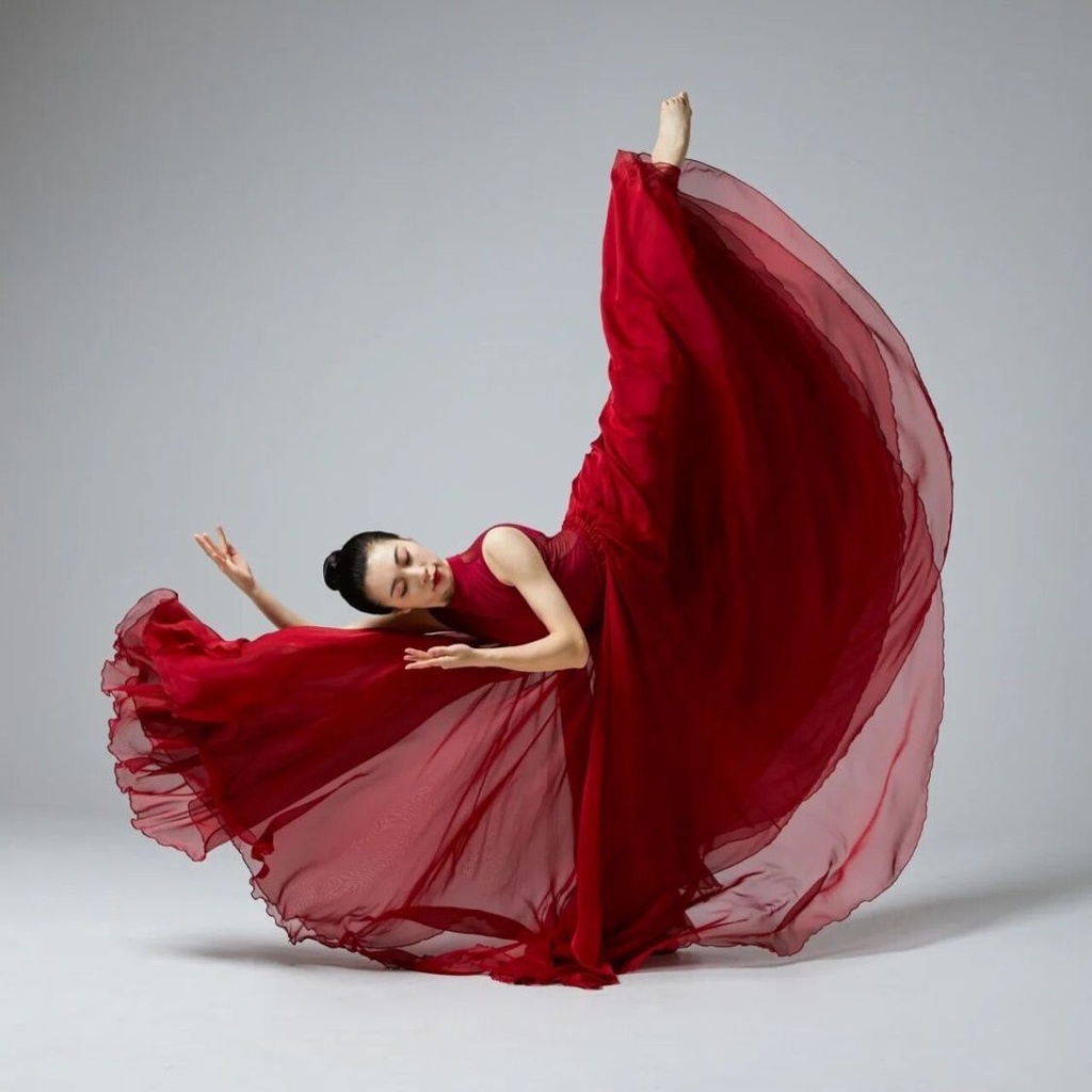 Chân Váy Múa Dáng Xòe Rộng 720 Độ Phong Cách Cổ Điển Cho Nữ