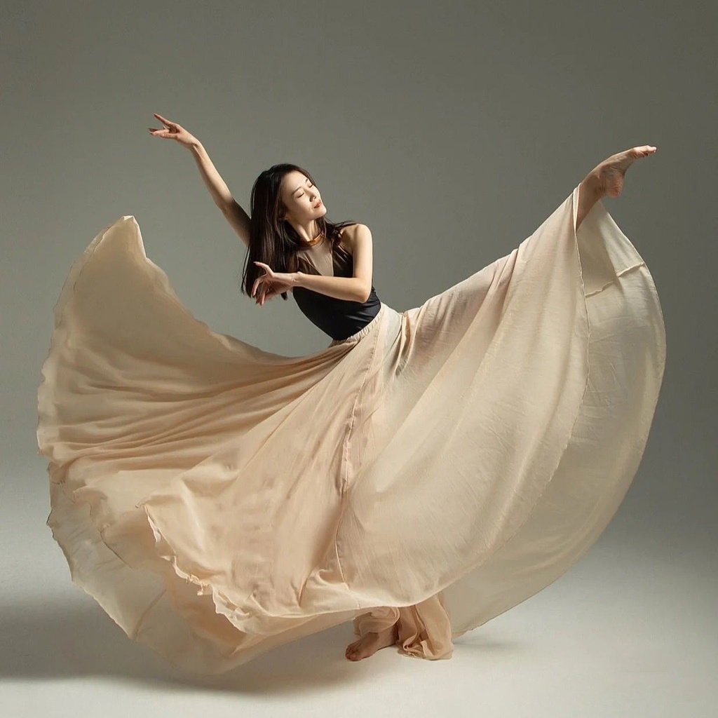 Chân Váy Múa Dáng Xòe Rộng 720 Độ Phong Cách Cổ Điển Cho Nữ