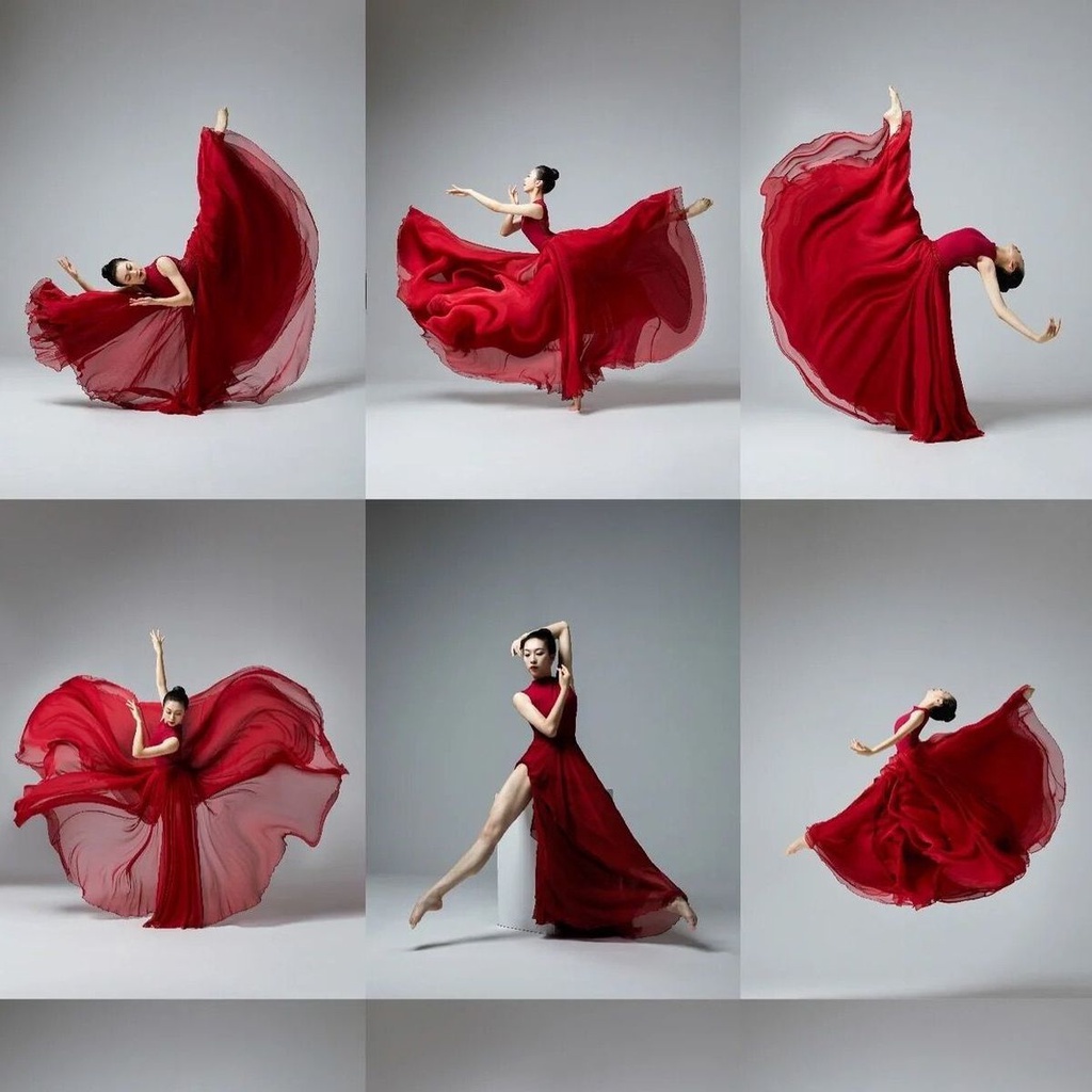 Chân Váy Múa Dáng Xòe Rộng 720 Độ Phong Cách Cổ Điển Cho Nữ