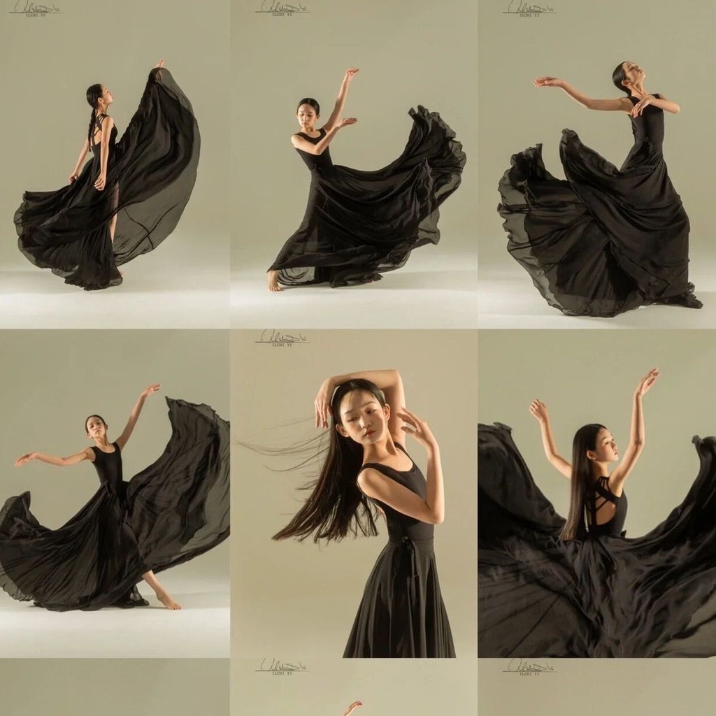 Chân Váy Múa Dáng Xòe Rộng 720 Độ Phong Cách Cổ Điển Cho Nữ