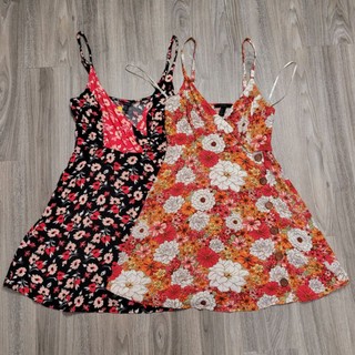 Đầm 2 dây cổ đắp chéo f21