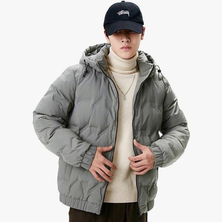 Áo phao Nam 3 lớp GBEN - Mũ cúc, phong cách Hàn Quốc siêu dày dặn