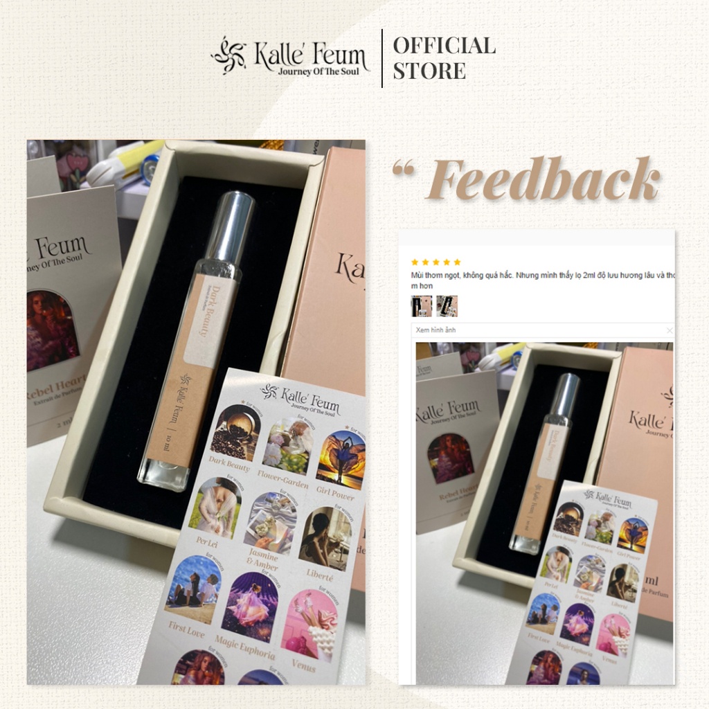 Tinh Dầu Nước Hoa Nữ DARK BEAUTY Mùi Hương Quyến Rũ, Ngọt Đậm Lên Bar, Đi Date Dạng Xịt | Kalle' Feum