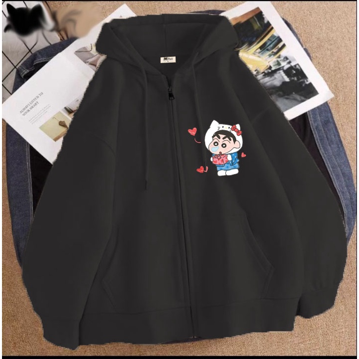 Áo khoác thỏ trắng 6108 cho bé gái chất nỉ phom rộng size từ 9 đến 65kg