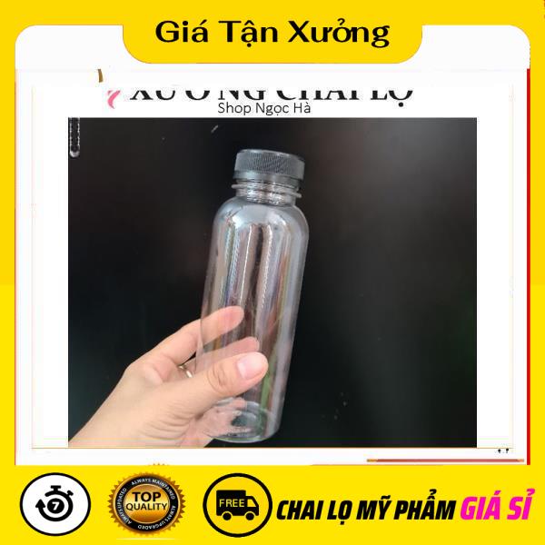 [SỈ SIÊU RẺ] Chai Lọ Nhựa 330ml Cổ Rộng Đựng Trà Sữa, Nước Trái Cây