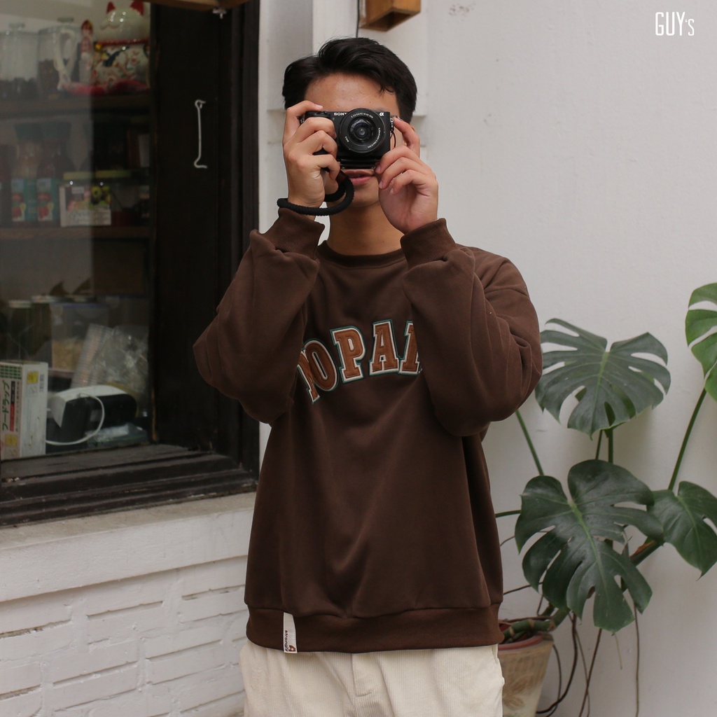 Áo Sweatshirt Nỉ Dài Tay Unisex NOPAINS GUY's Closet - Form Rộng Oversize In Hình, Chất Nỉ Da Cá Chân Cua Mềm Mịn