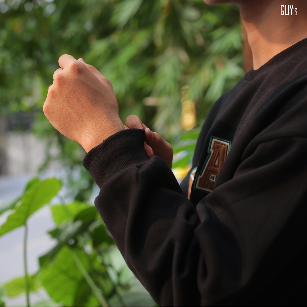 Áo Sweatshirt Nỉ Dài Tay Unisex NOPAINS GUY's Closet - Form Rộng Oversize In Hình, Chất Nỉ Da Cá Chân Cua Mềm Mịn